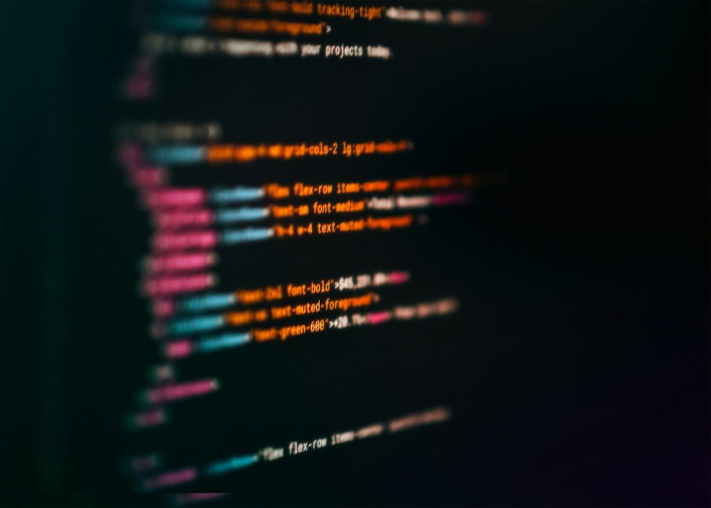 Computer screen displaying lines of code