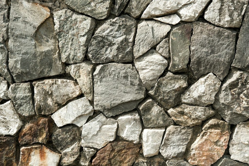 gray and black stone wall