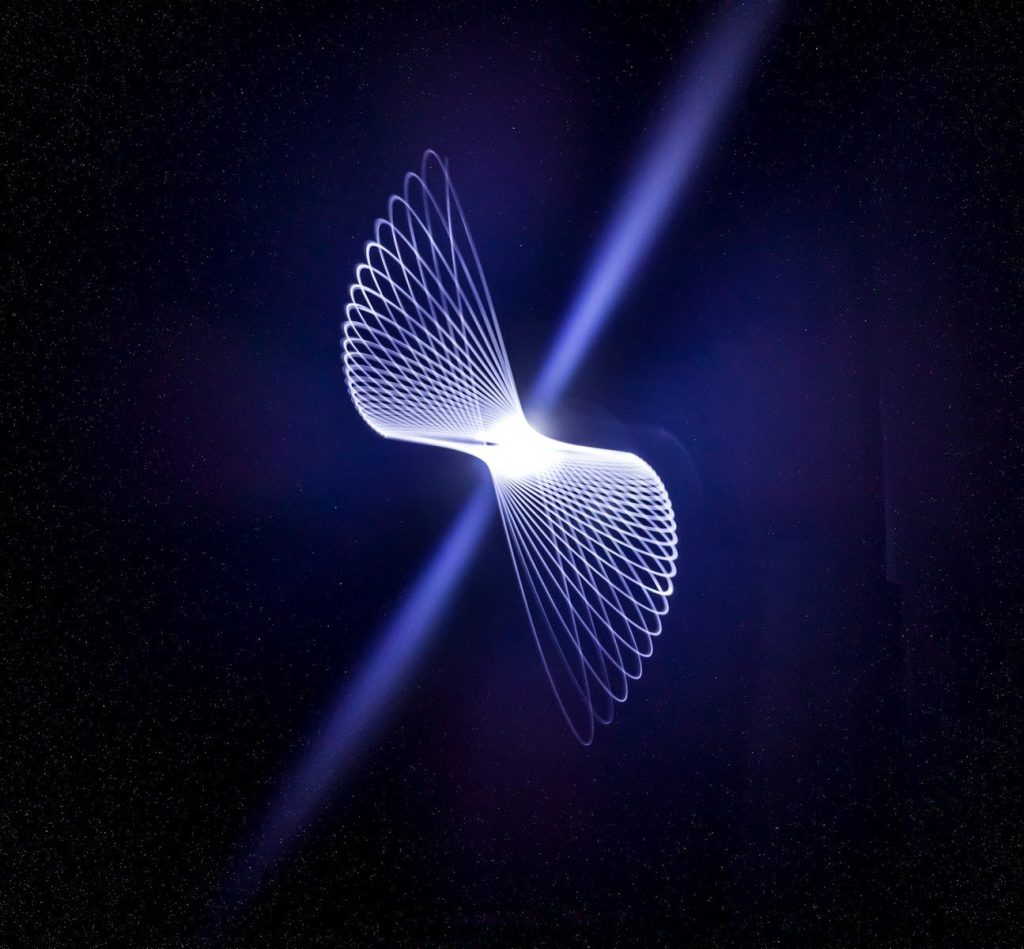 a computer generated image of a curved object