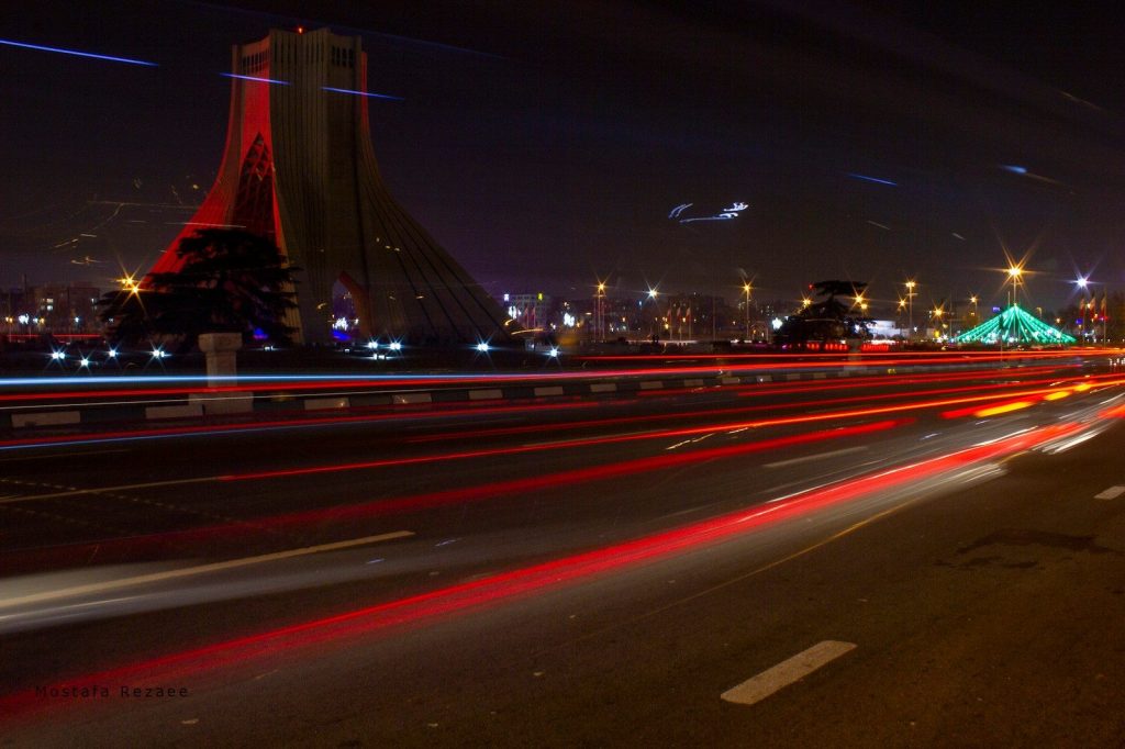 cars on road during night time