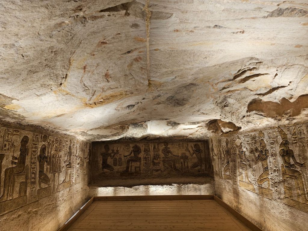 Explore the mesmerizing beauty of ancient Egyptian tomb art and hieroglyphics.