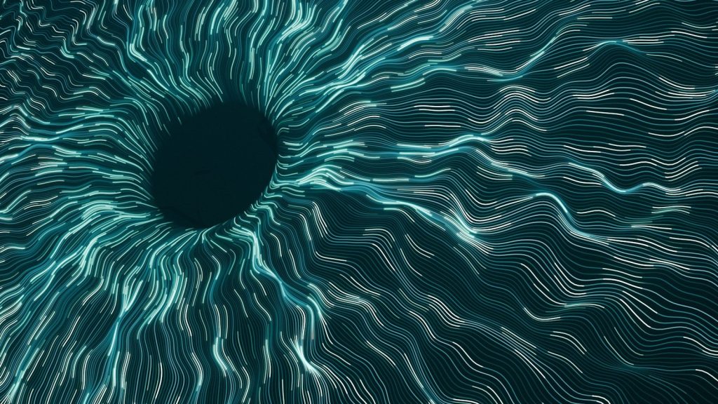 A computer generated image of a circular hole