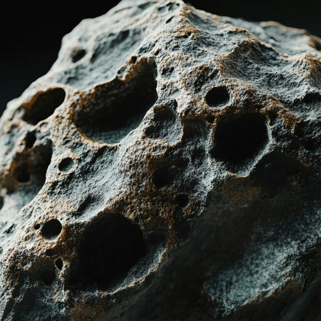 Close-up of a weathered, porous rock.